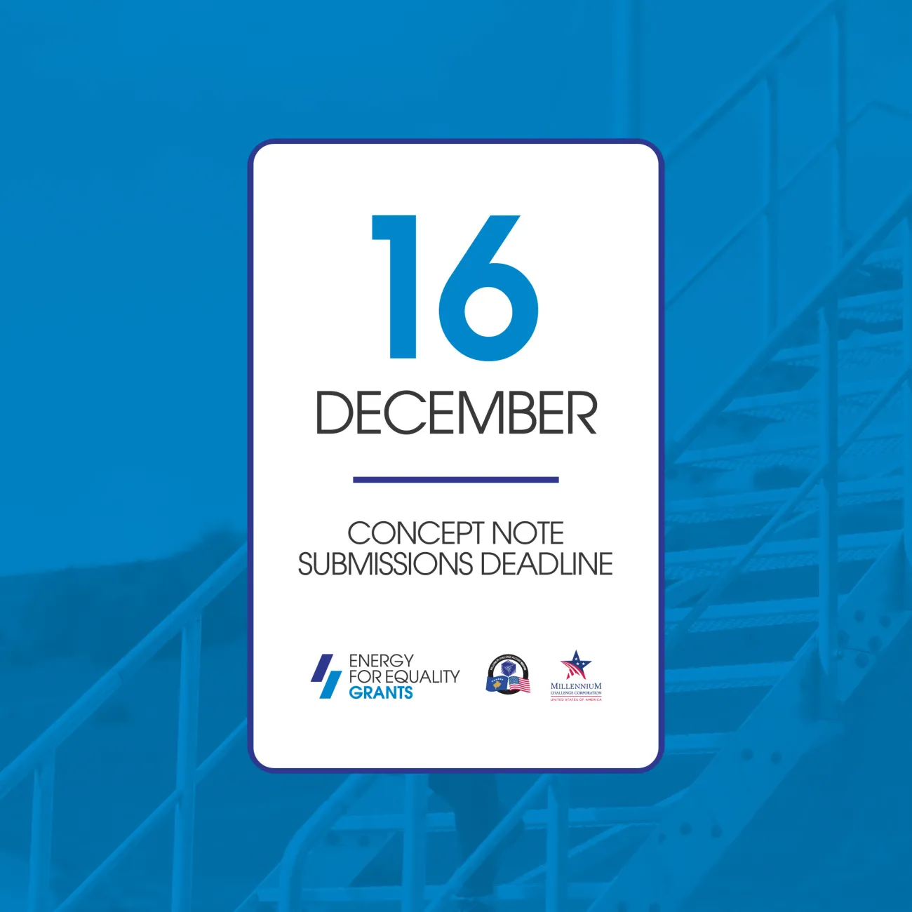 MCA Kosovo extends the deadline for “Energy for Equality” Grants until 16th of December